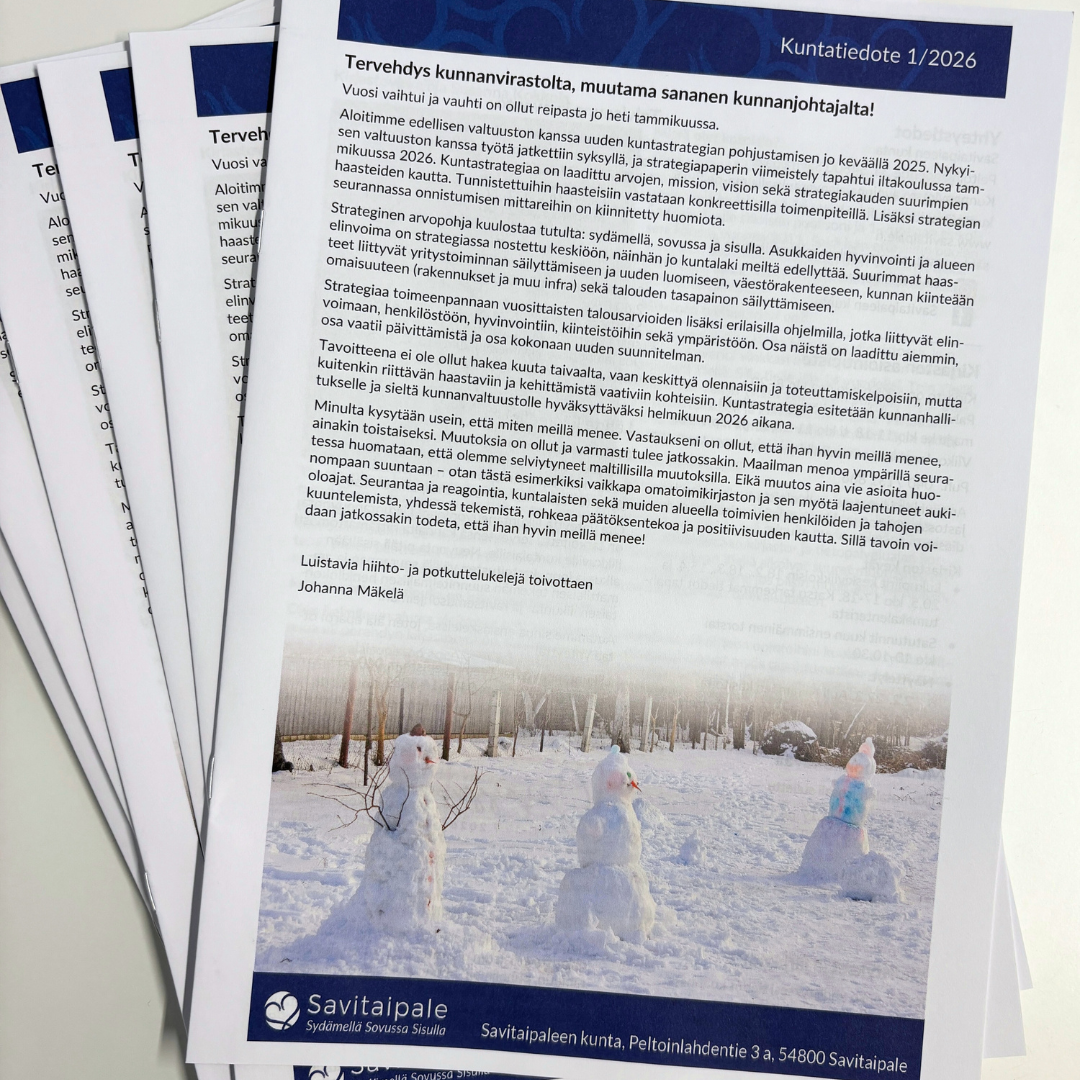 Savitaipaleen kuntatiedoteen kuva
