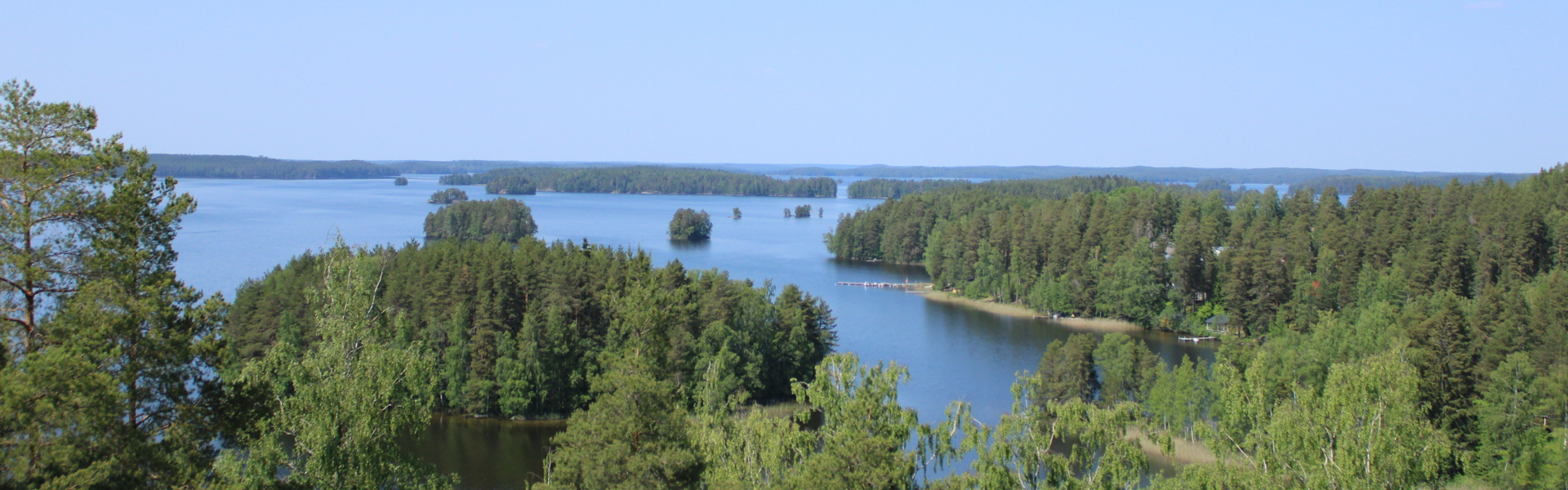 The view from the Hakamäki observation tower to Lake Kuolimo.