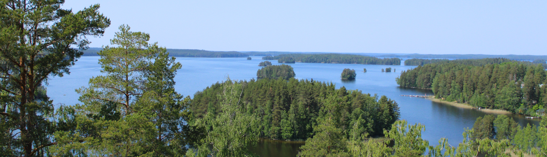 Maisema Kuolimolle Hakamäen näköalatornista kuvattuna.